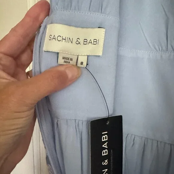 Sachin and Babi Justine Gown size 8 NWT Periwinkle - Picture 9 of 11